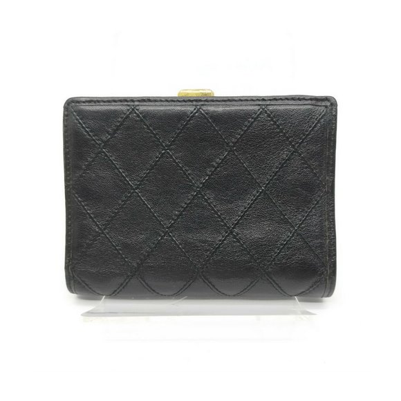 Authentic Chanel  Bicolore Coco Mark Leather Wallet - Picture 2 of 10